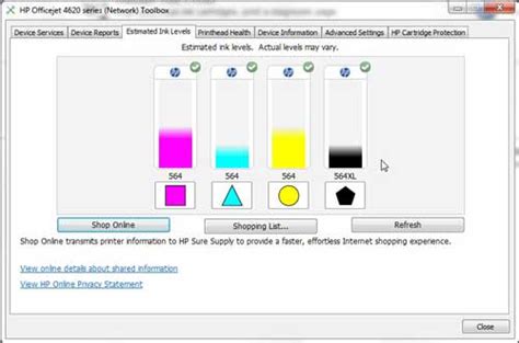How to Check Ink Levels on HP Officejet 4620 .